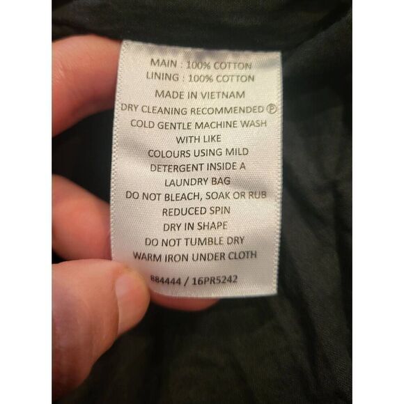 Piper Dress Women's Small Black One Shoulder Eyelet Ruffle Midi Summer - Picture 4 of 5